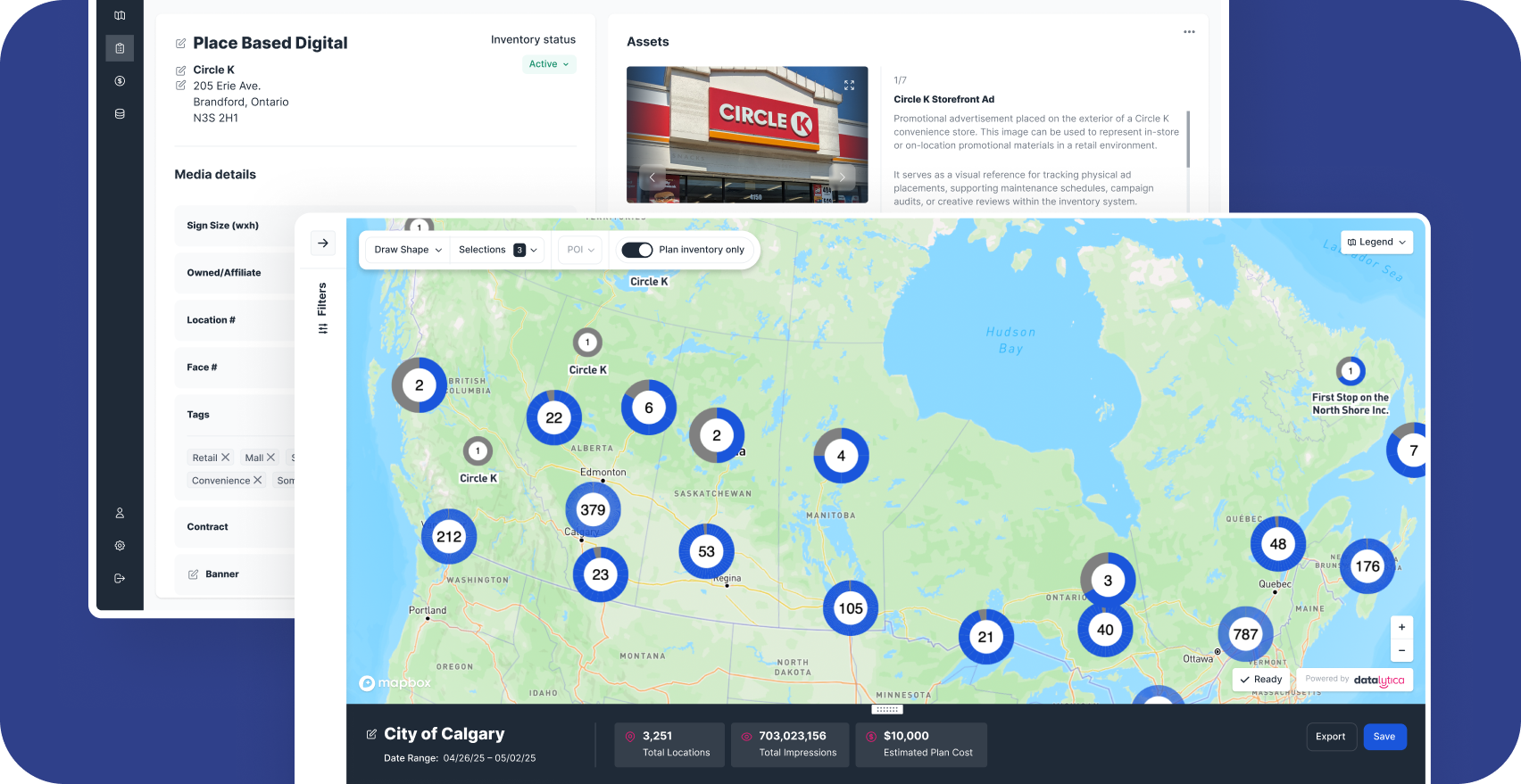 geospatial media planning platform